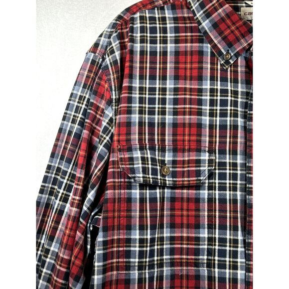 Carhartt Mens Shirt XL Plaid Flannel Button Down Long Sleeve Collar Relaxed Fit - Picture 5 of 9